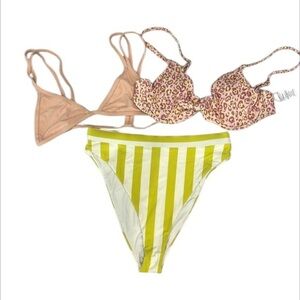 Dippin' Daisy's 3 piece bikini swim bundle size small